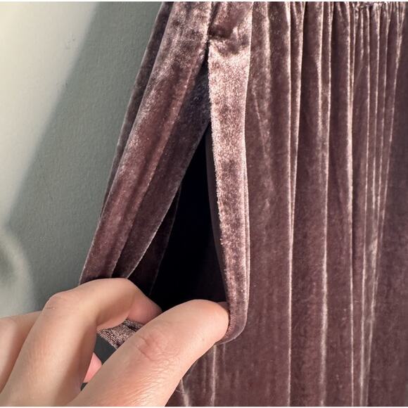 Johnny Was Luciana Coffee Bean Velvet Embroidered Wide Leg Pants NWT XL Boho Y2K - Picture 6 of 13